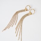 Lange strassøredobber i gull thumbnail