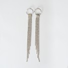 Lange strassøredobber i sølv thumbnail